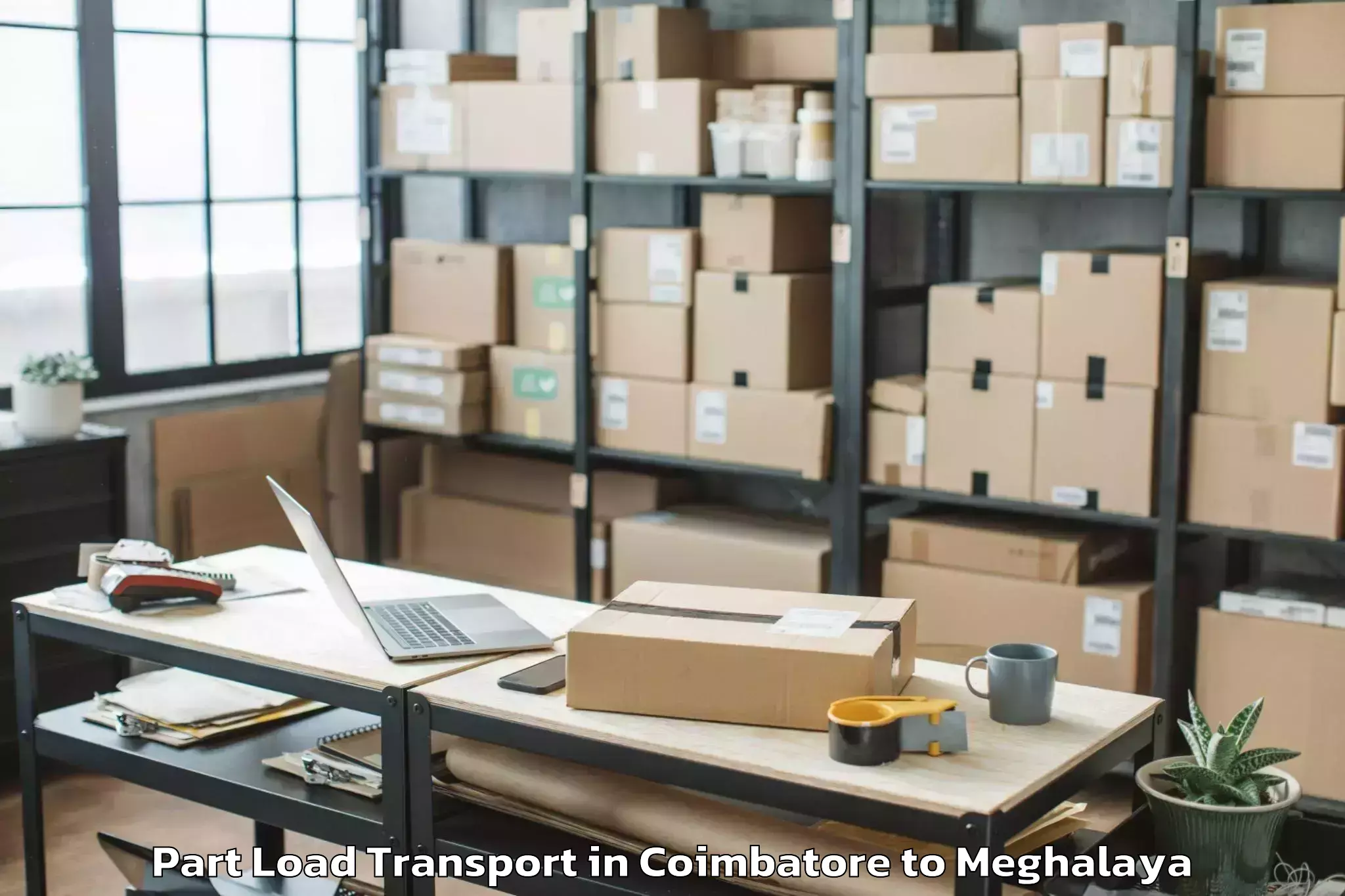 Book Coimbatore to Dambo Rongjeng Part Load Transport Online